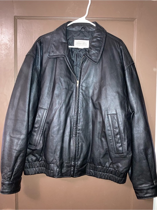 St. John's Bay Other - St. John's Bay Black Leather Bomber Jacket